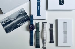 Apple Watch Ultra 3 - 3 év garancia - 4 gyári szíj - Milanese Loop titán - 3 hetes