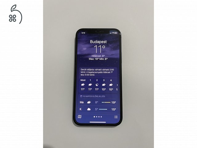Eladó iPhone 12 fekete színben 128 GB tárhellyel 