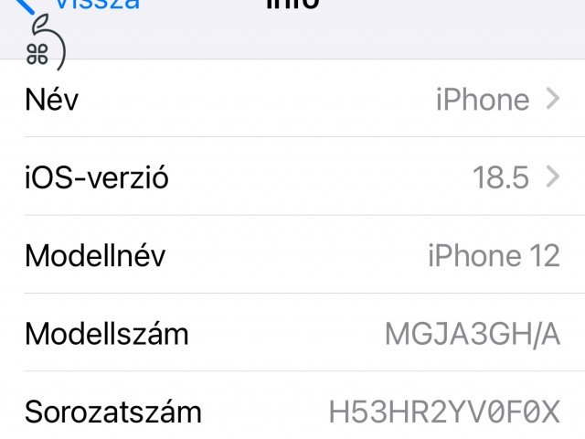 Eladó iPhone 12 fekete színben 128 GB tárhellyel 