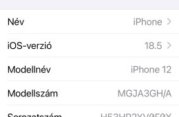 Eladó iPhone 12 fekete színben 128 GB tárhellyel 