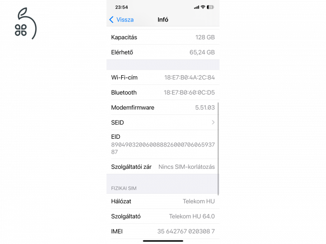 Eladó iPhone 12 fekete színben 128 GB tárhellyel 