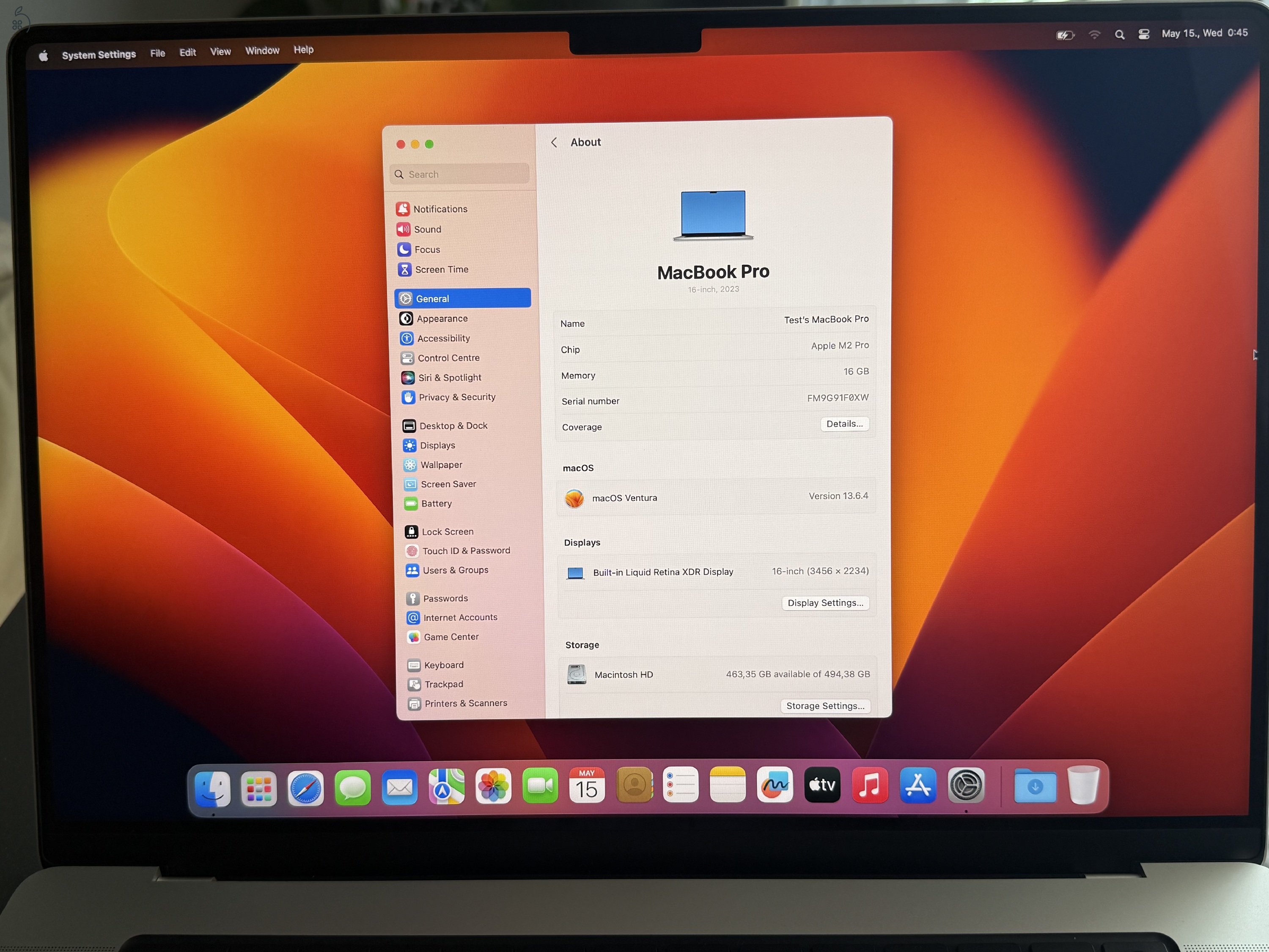 Újszerű MacBook Pro 16” Retina | 12 +19 magos M2 Pro | 16GB RAM | 512GB SSD | Újszerű állapot ????