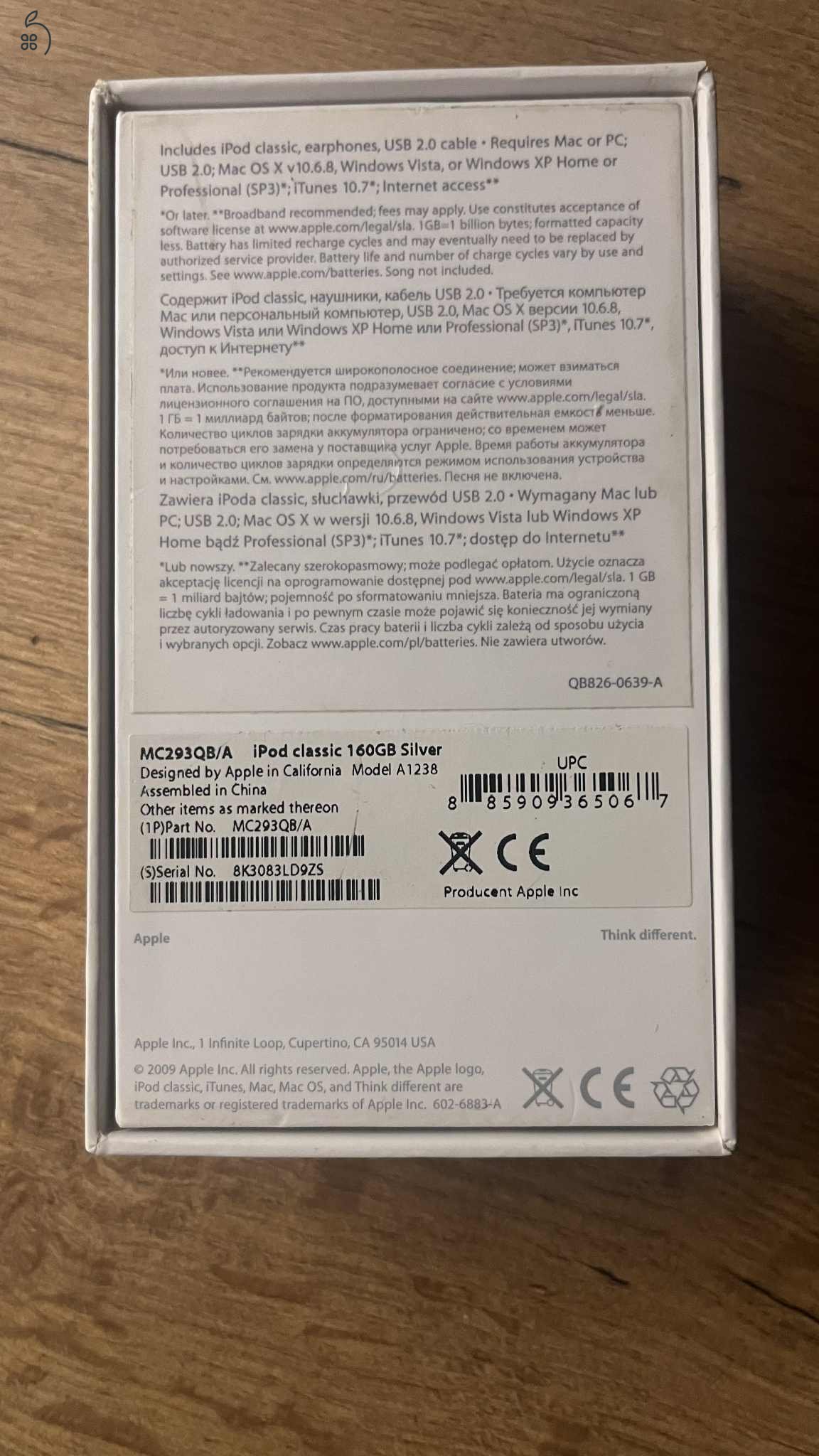 Apple iPod Classic (7. generáció) 160 GB - ezüst