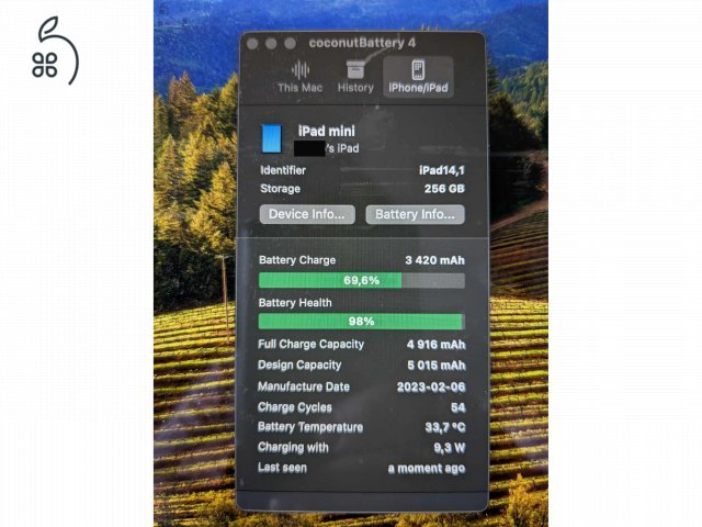 Ipad mini 6th gen (256 GB) tokkal és Apple pencillel.