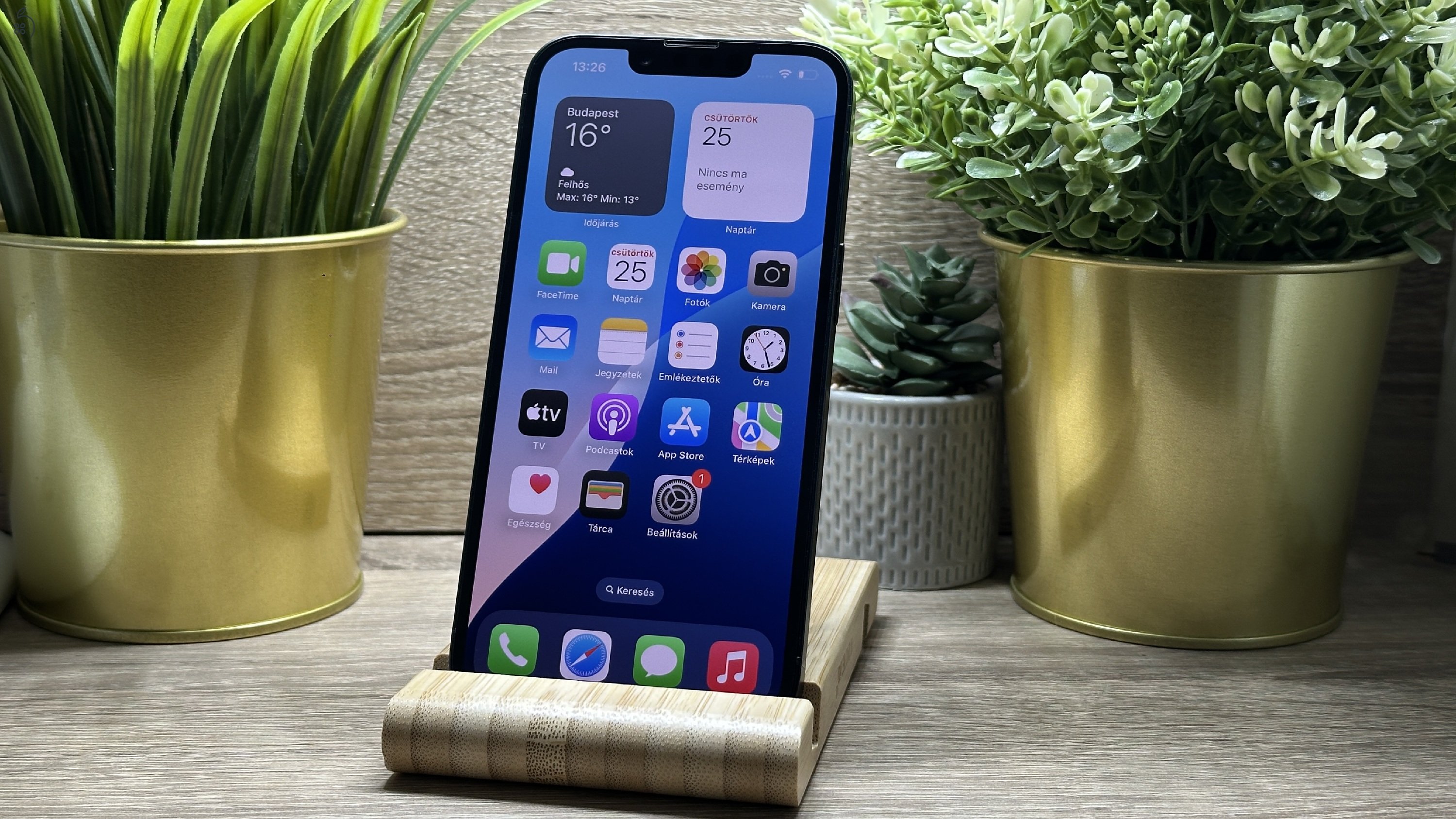  iPhone 14 256GB Fekete, Független - 1 Év Garancia, Számla 
