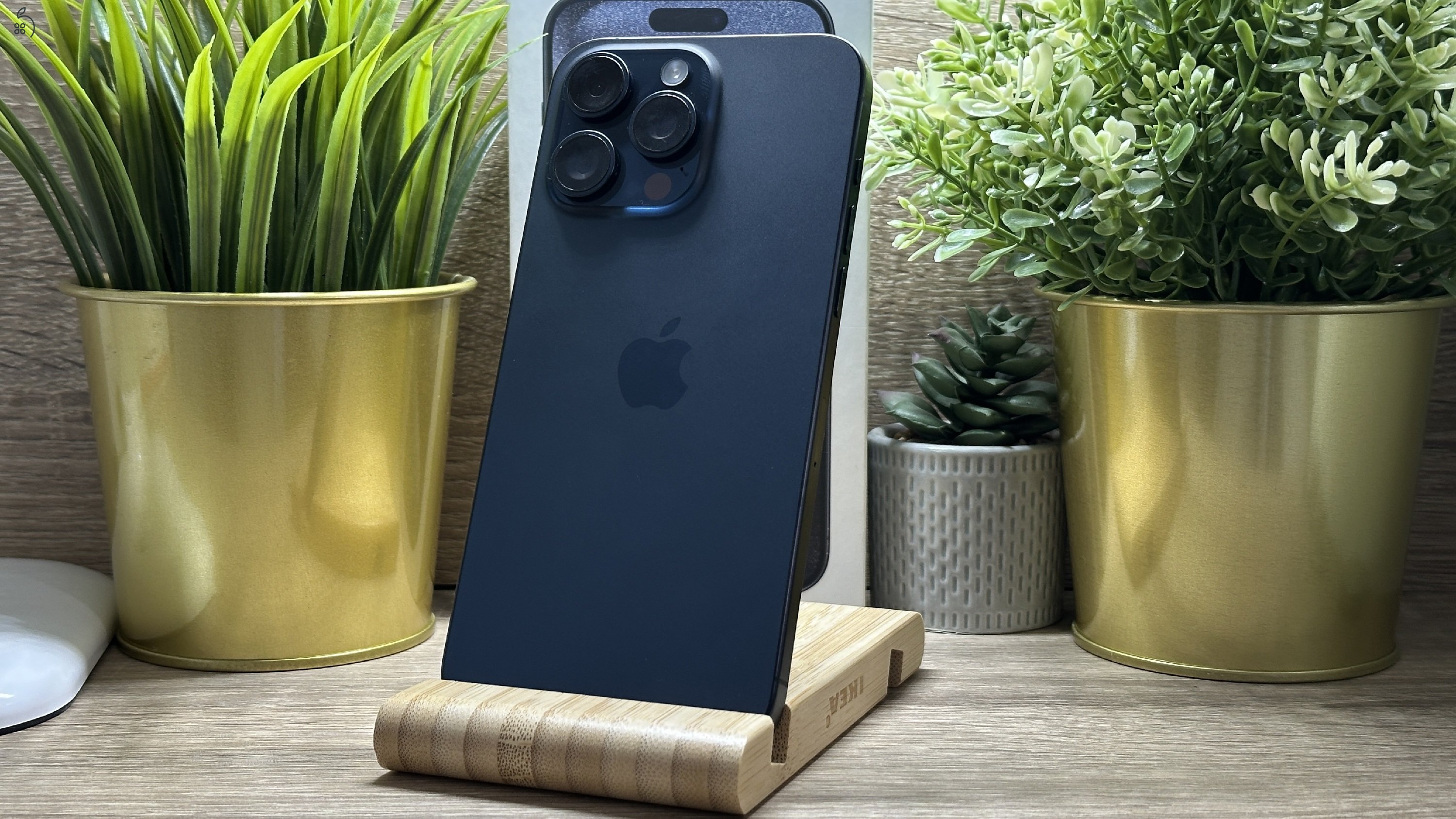  iPhone 15 Pro Max 256GB Kék, Független - 1 Év Garancia, Számla 