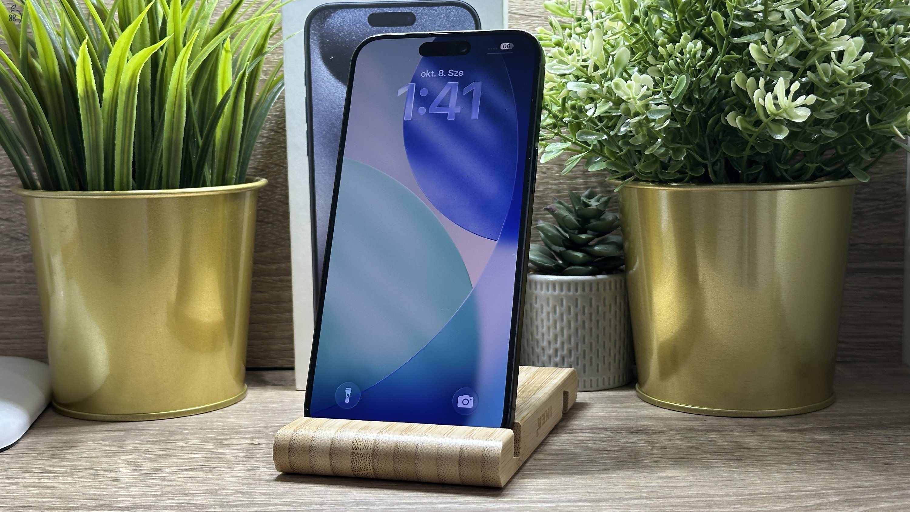  iPhone 15 Pro Max 256GB Kék, Független - 1 Év Garancia, Számla 