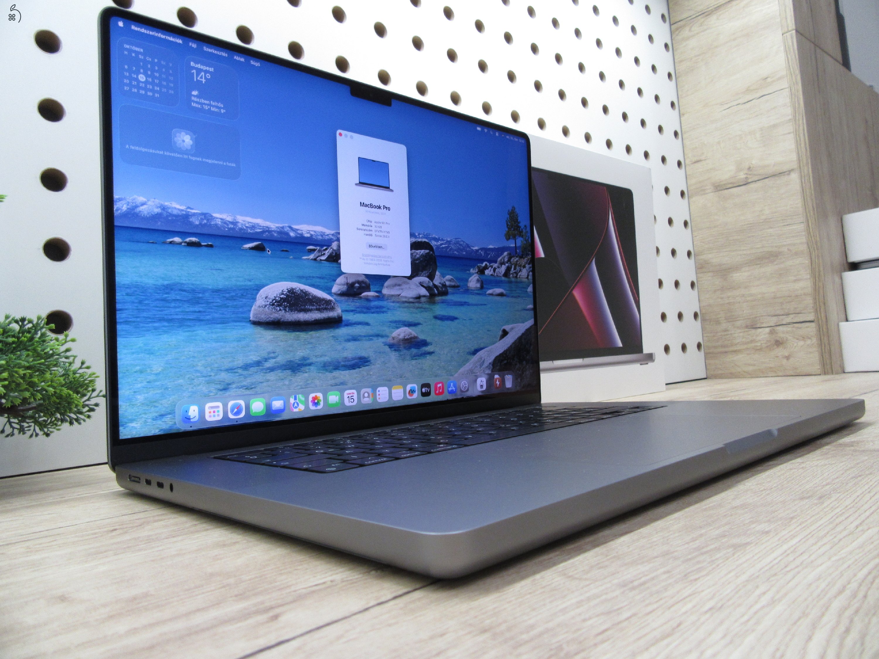 Apple MacBook Pro 16” (2021, M1 Pro) – Liquid Retina XDR + ProMotion 120 Hz, brutál üzemidő – 32 GB RAM – 512 GB SSD – Használt, újszerű – 10 ciklus / 100% akku – 3 hónap garancia