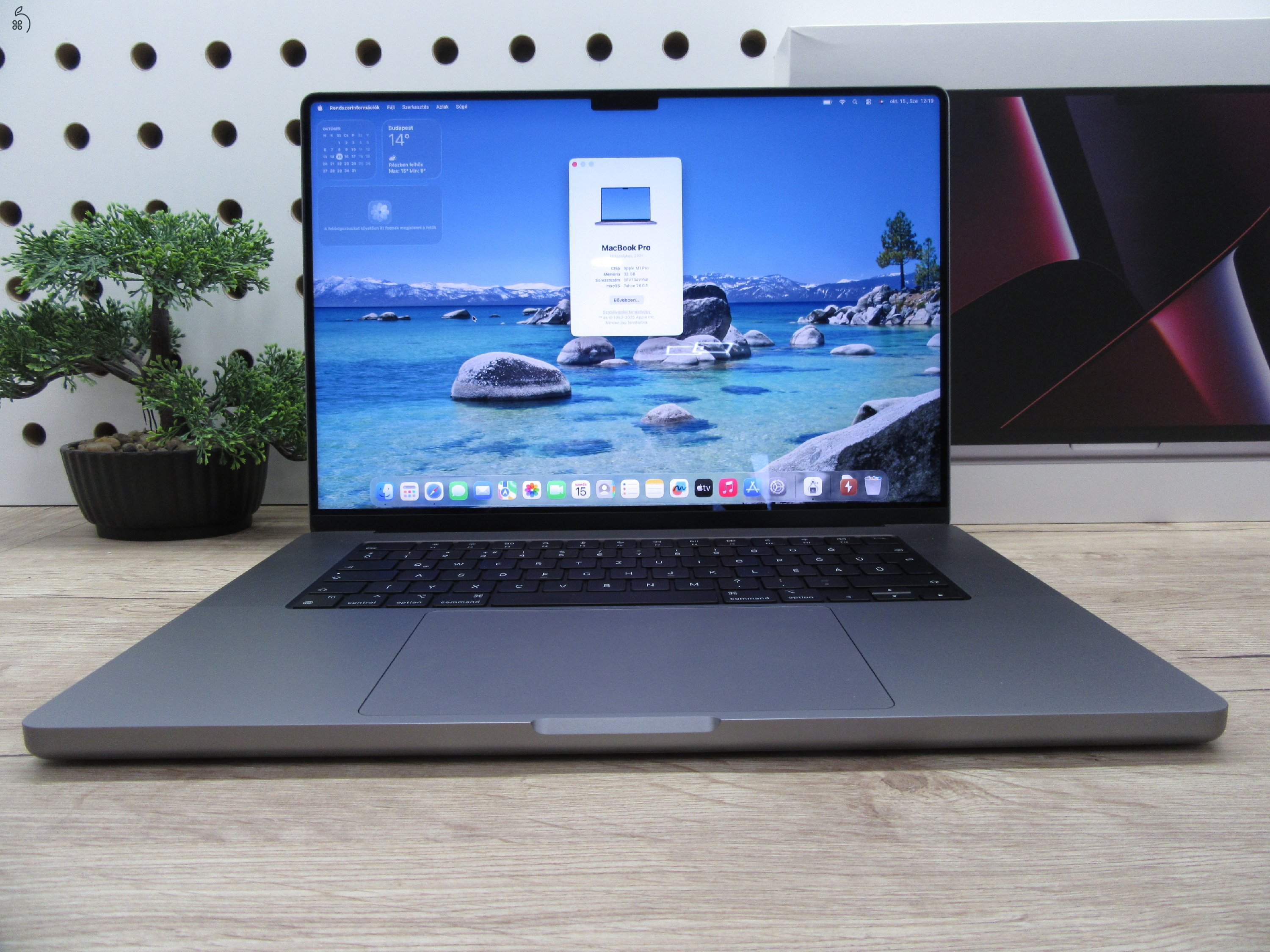 Apple MacBook Pro 16” (2021, M1 Pro) – Liquid Retina XDR + ProMotion 120 Hz, brutál üzemidő – 32 GB RAM – 512 GB SSD – Használt, újszerű – 10 ciklus / 100% akku – 3 hónap garancia