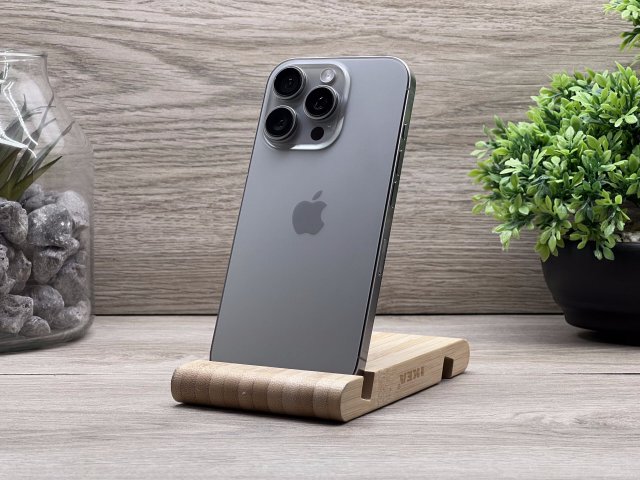Hibátlan iPhone 16 Pro Natural Titanium 128GB 2 ÉV Garanciával Számlával 96% Akksi