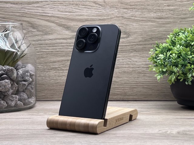 Hibátlan iPhone 16 Pro Black Titanium 256GB 2 ÉV Garanciával Számlával 100% Akksi