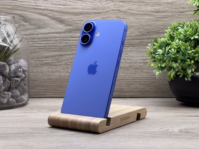Hibátlan iPhone 16 Marine Blue 128GB 2 ÉV Garanciával Számlával 96% Akksi