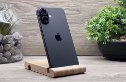 Hibátlan iPhone 16 Black 256GB 2 ÉV Garanciával Számlával 100% Akksi