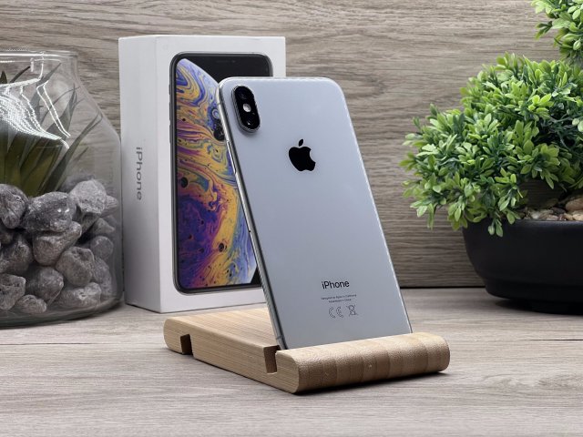 iPhone XS Silver 64GB 2 ÉV Garanciával Számlával 100%Akku