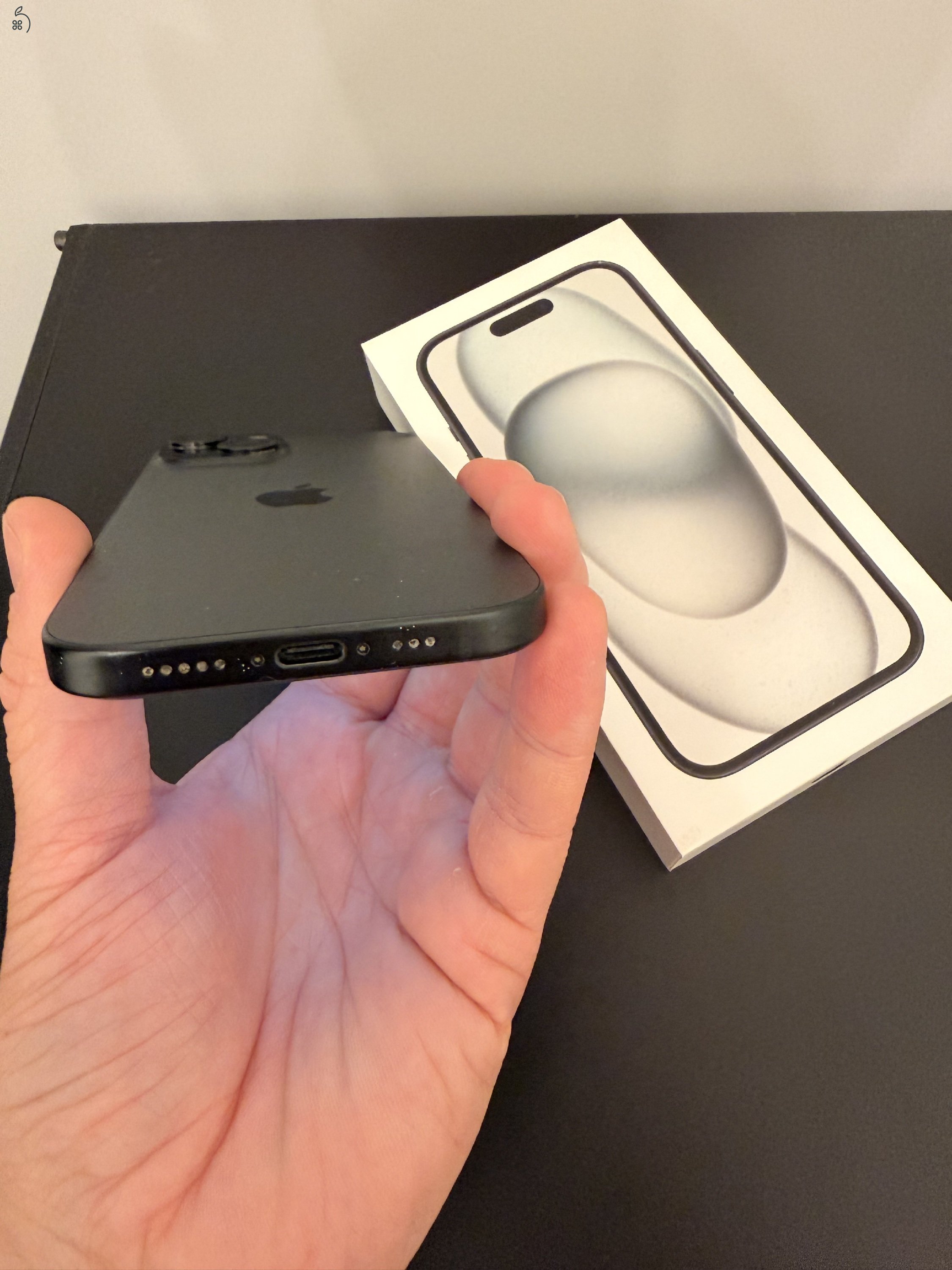 Eladó iPhone 15 – 128 GB – Fekete – Hibátlan, karcmentes állapotban!