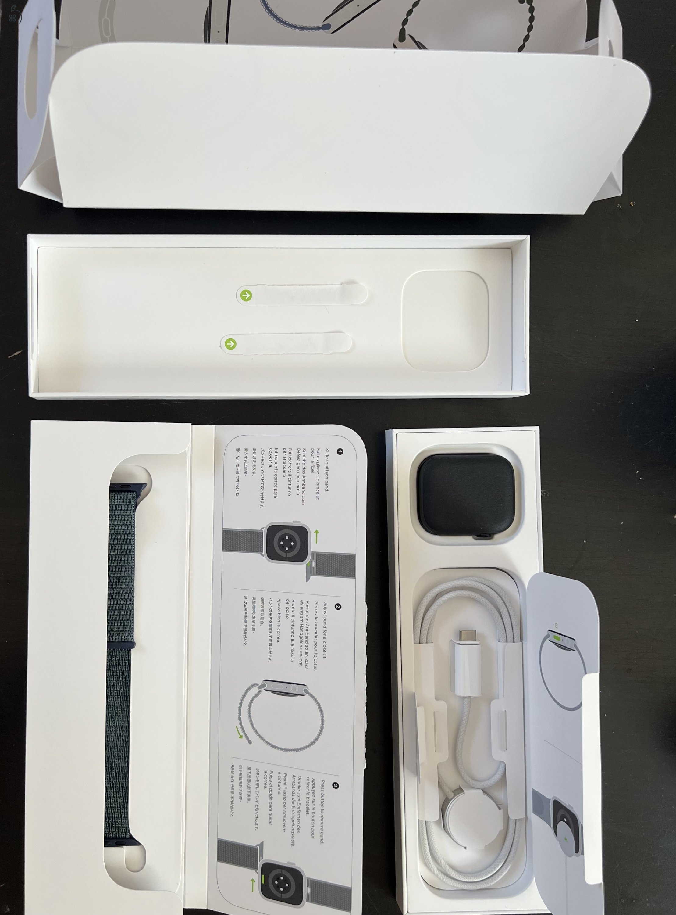 Apple Watch S9 ESIM Éjfekete 45 mm Midnight Loop
