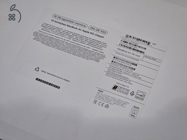 apple macbook air m3 15 hüvelyk
