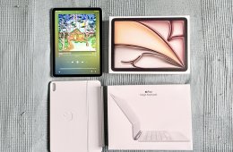 ÚJ (3 hónapos) M3 iPad Air (11”, 128 GB, csillagfény) + Magic Keyboard (magyar)
