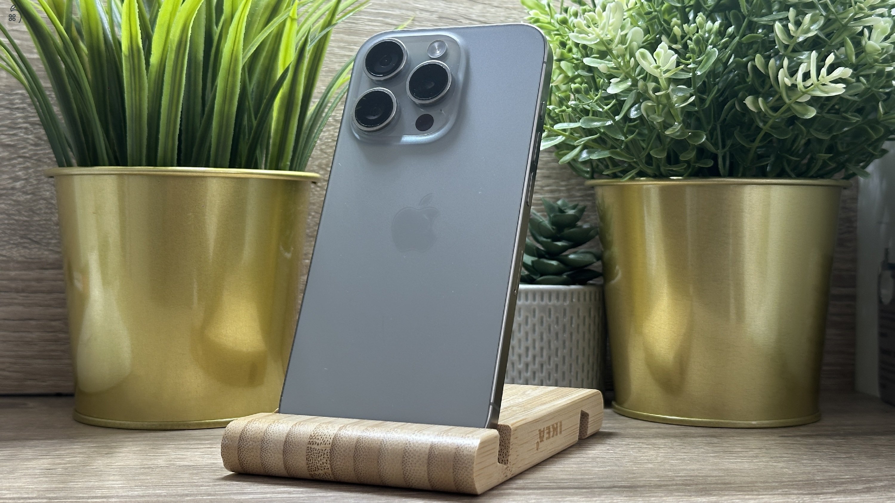  iPhone 15 Pro 256GB Szürke, Független - 1 Év Garancia, Számla 