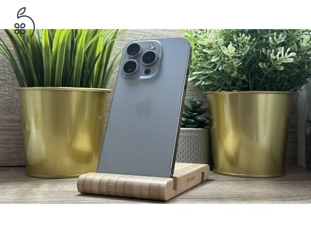  iPhone 15 Pro 256GB Szürke, Független - 1 Év Garancia, Számla 