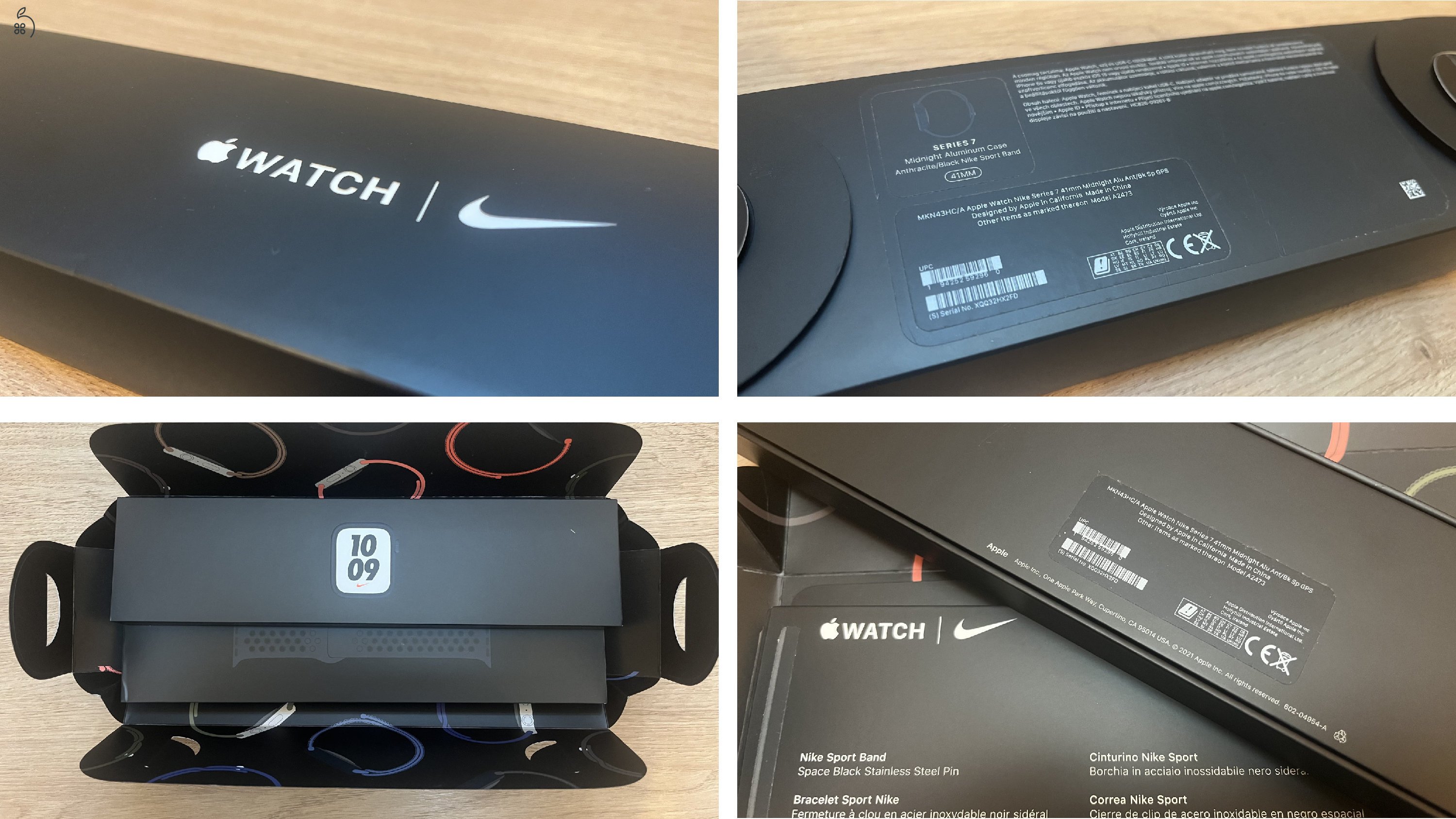 Apple Watch 7 Nike GPS 41mm fekete