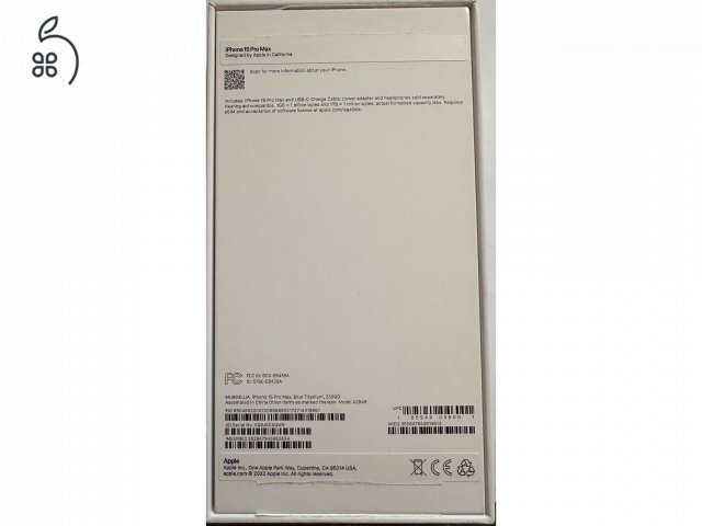 Eladó iPhone 15 PRO Max 256GB Titánium Kék