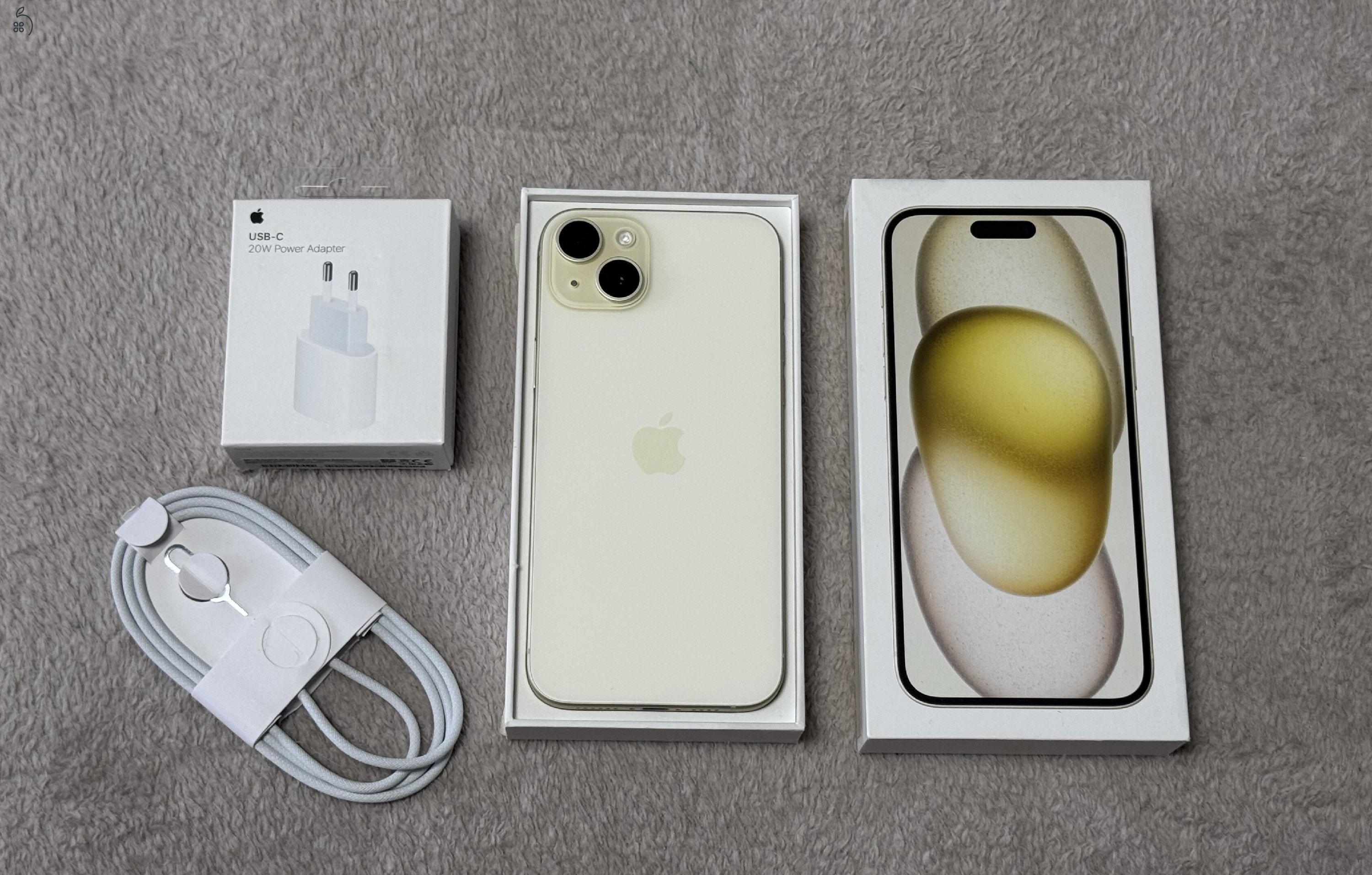 iPhone 15 Plus 128GB - AKKU 100% - Jótállás 2027.07.-hóig, kártyafüggetlen, hibátlan állapotban