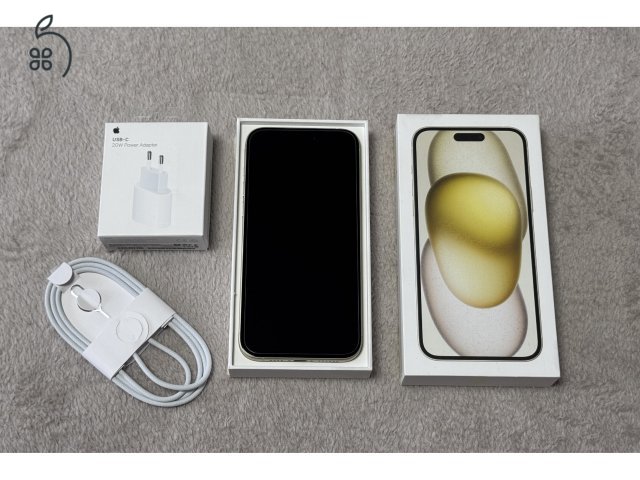 iPhone 15 Plus 128GB - AKKU 100% - Jótállás 2027.07.-hóig, kártyafüggetlen, hibátlan állapotban