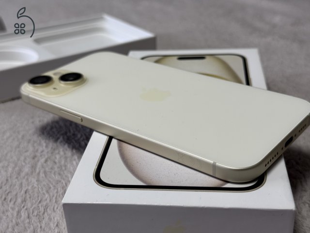 iPhone 15 Plus 128GB - AKKU 100% - Jótállás 2027.07.-hóig, kártyafüggetlen, hibátlan állapotban