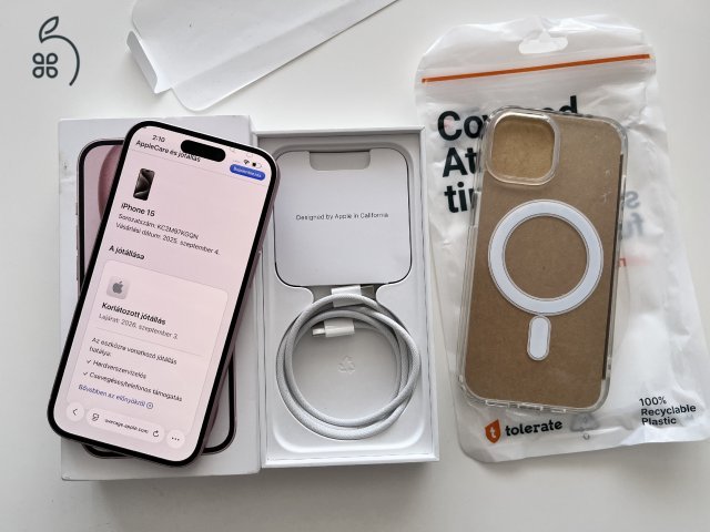 iPhone 15 128GB Apple garancia! Akku 100%!