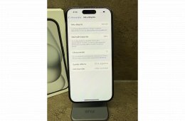 Eladó újszerű iPhone 15 128 GB Fekete, gyárilag független! 