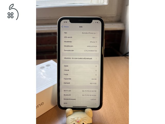 Fehér iPhone 11 64GB első tulajdonostól