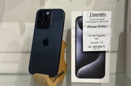 iPhone 15 pro 128GB független kék titán akku 91% garanciával (76) iSzerelés.hu