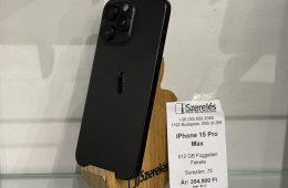 iPhone 15 Pro Max 512 GB független fekete titán JÓTÁLLÁSSAL 84% (75) iSzerelés.hu