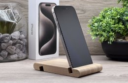 Hibátlan iPhone 15 Pro Natural Titanium 256GB 2 ÉV Garanciával Számlával 90% Akku