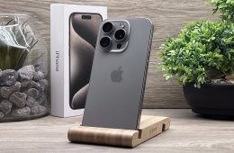 Hibátlan iPhone 15 Pro Natural Titanium 256GB 2 ÉV Garanciával Számlával 90% Akku