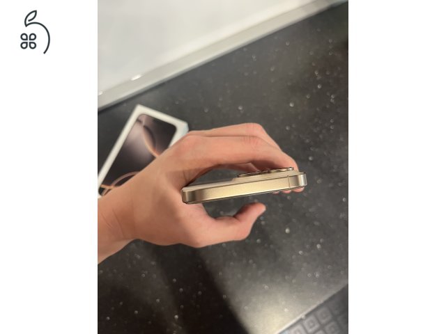 Eladó iphone 16 pro max, sivatagszínű, 256gb, 100%os akkumulátor, számla, 2026 ápr. ig garancia, kártyafüggetlen.