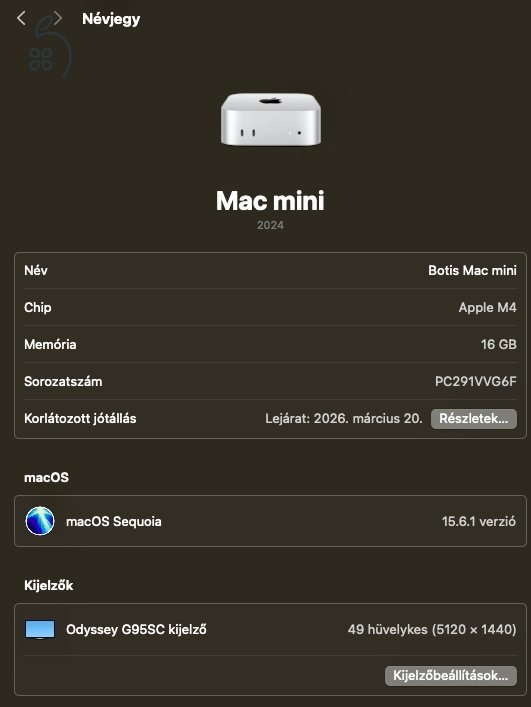 Mac Mini M4 / 16GB Ram / 256GB SSD /