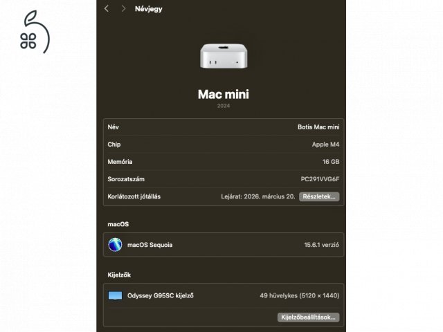 Mac Mini M4 / 16GB Ram / 256GB SSD /