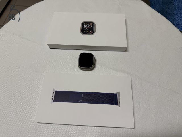 Apple Watch Ultra 2. 49mm Natúr Gar.26.04 Titán Navy Blue Alpesi szíj