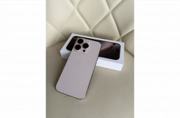 Teljesen újszerű Iphone 16 Pro, 128 Gb, sivatagszínű titán két Pitaka tokkal