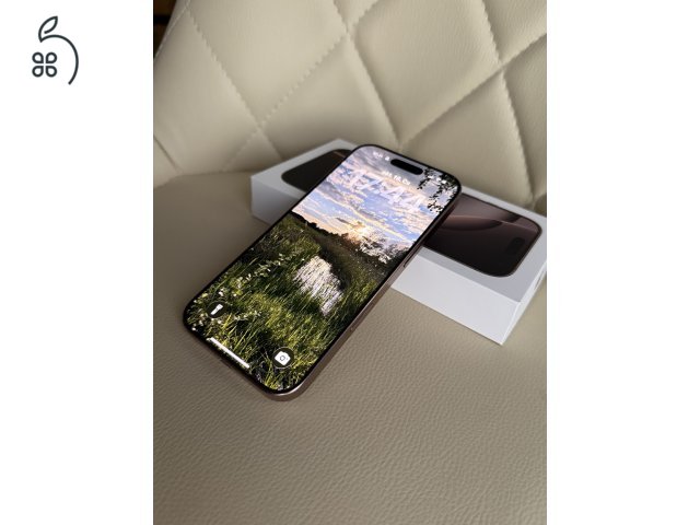 Teljesen újszerű Iphone 16 Pro, 128 Gb, sivatagszínű titán két Pitaka tokkal