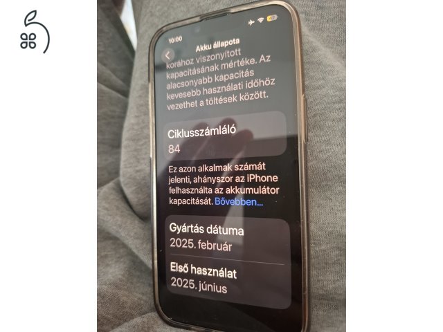 iPhone 16e 128GB, júniusi vásárlás,még32 hónap garancia,tok,új fólia,fix ár