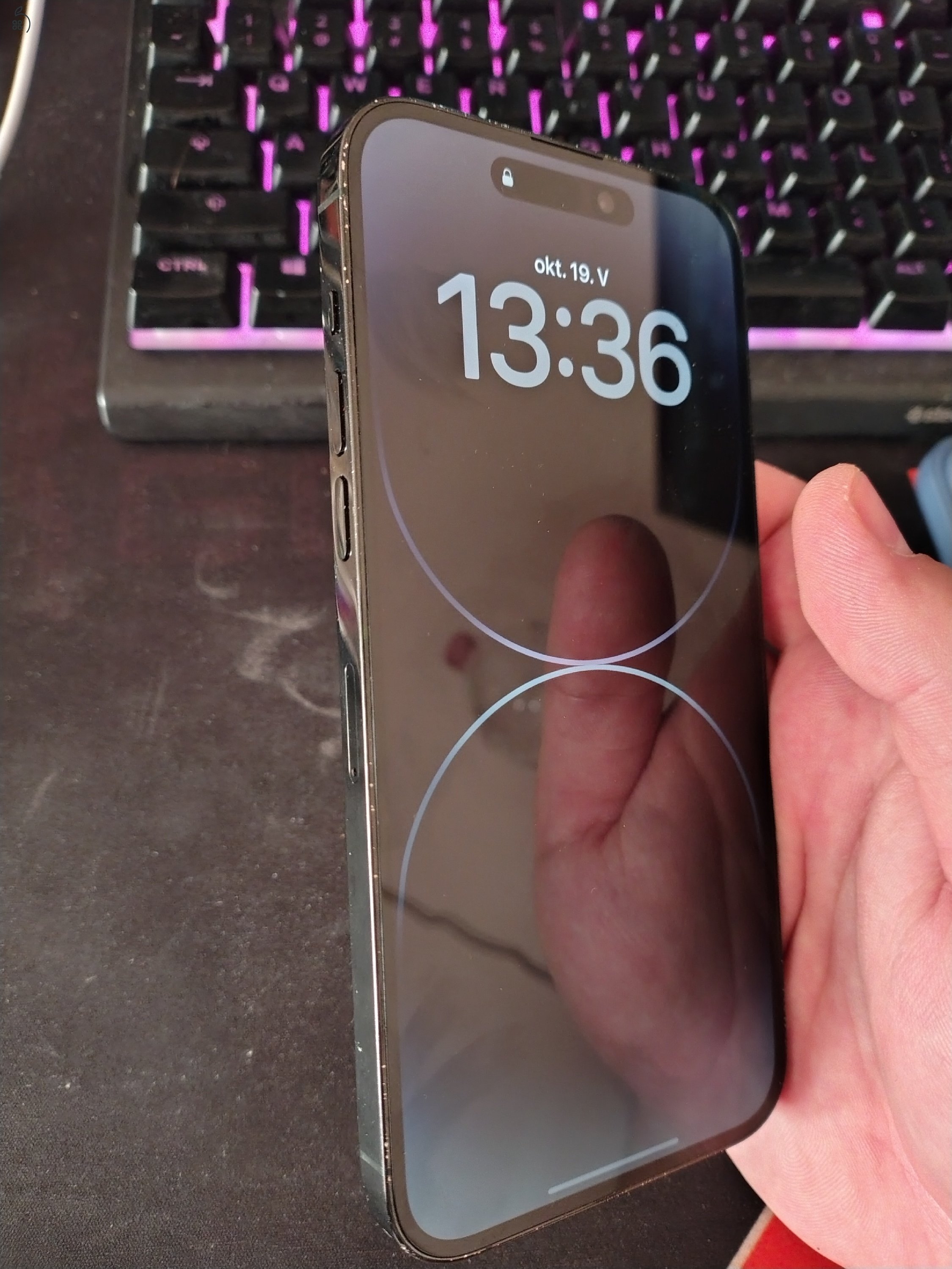 iPhone 14 Pro Max 128gb Karcmentes kijelző, ajándék AirPods 2