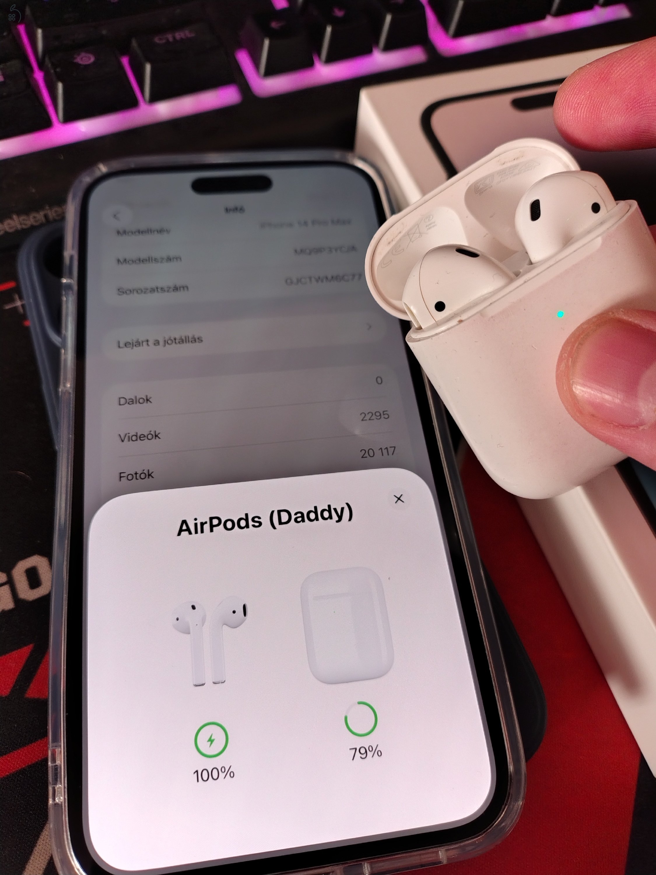 iPhone 14 Pro Max 128gb Karcmentes kijelző, ajándék AirPods 2