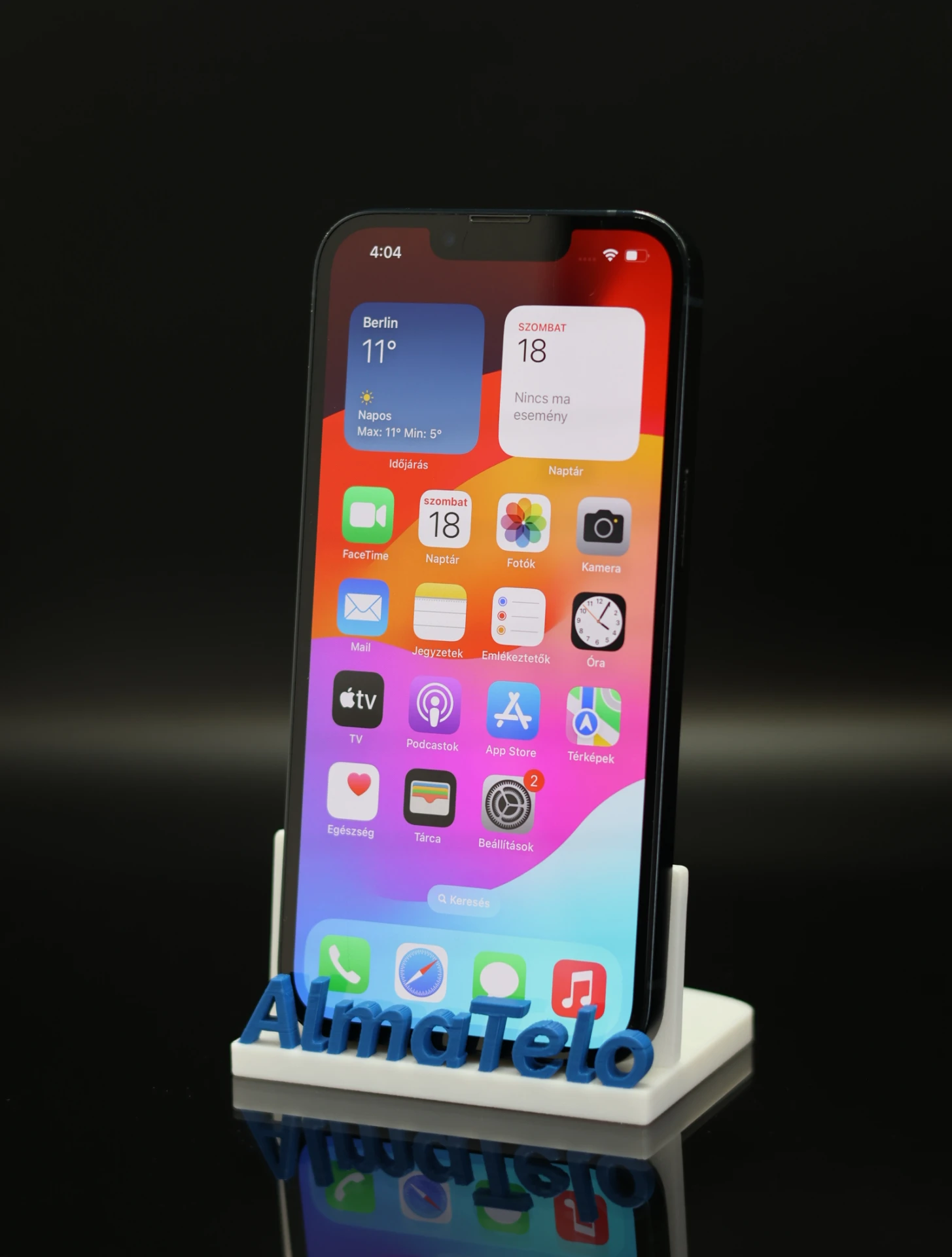 Apple iPhone 13 128 GB Midnight 100% akku - 12 HÓ GARANCIA