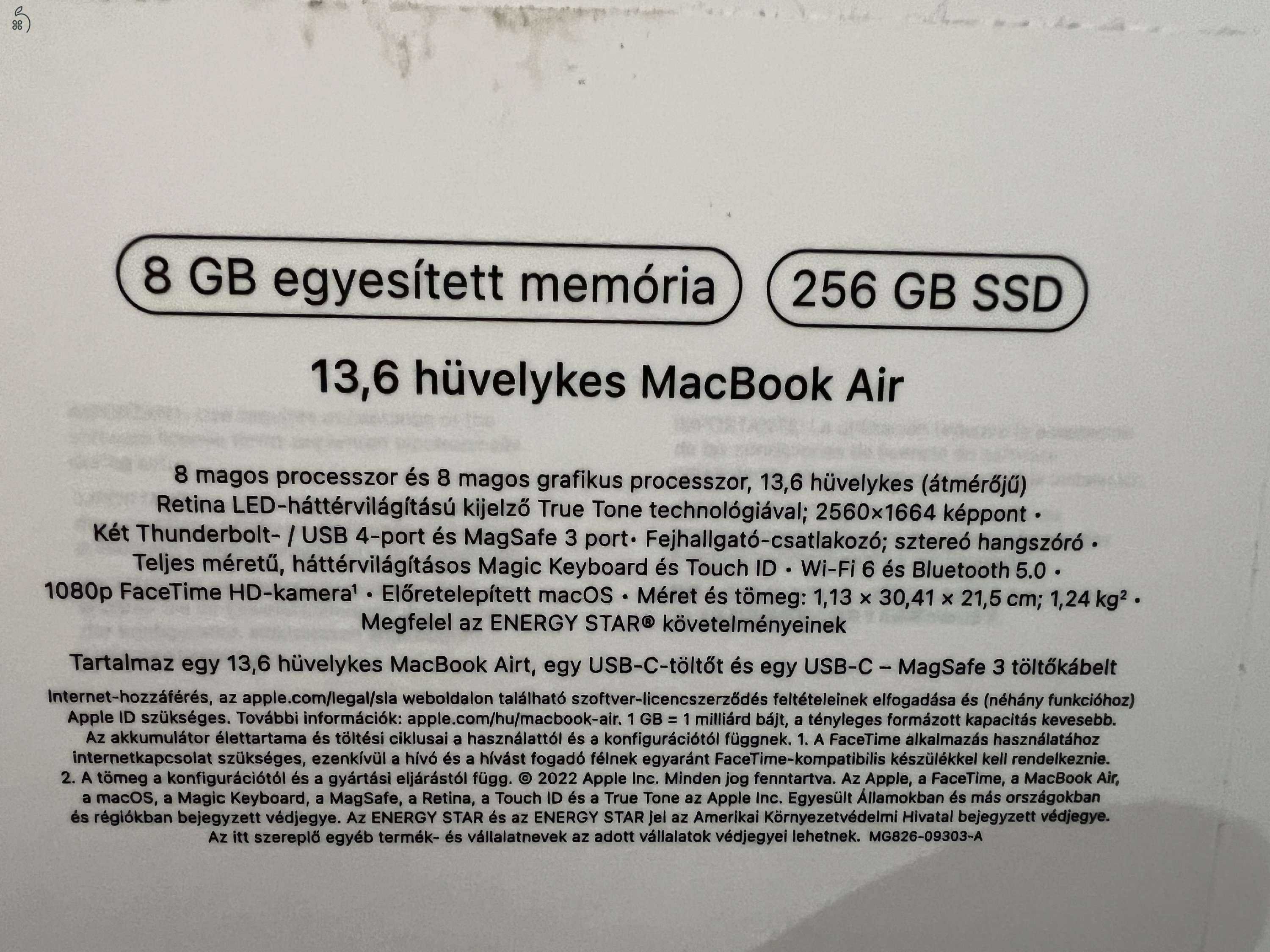 Apple MacBook Air M2 8GB 256GB Space Grey /Akku 86%/