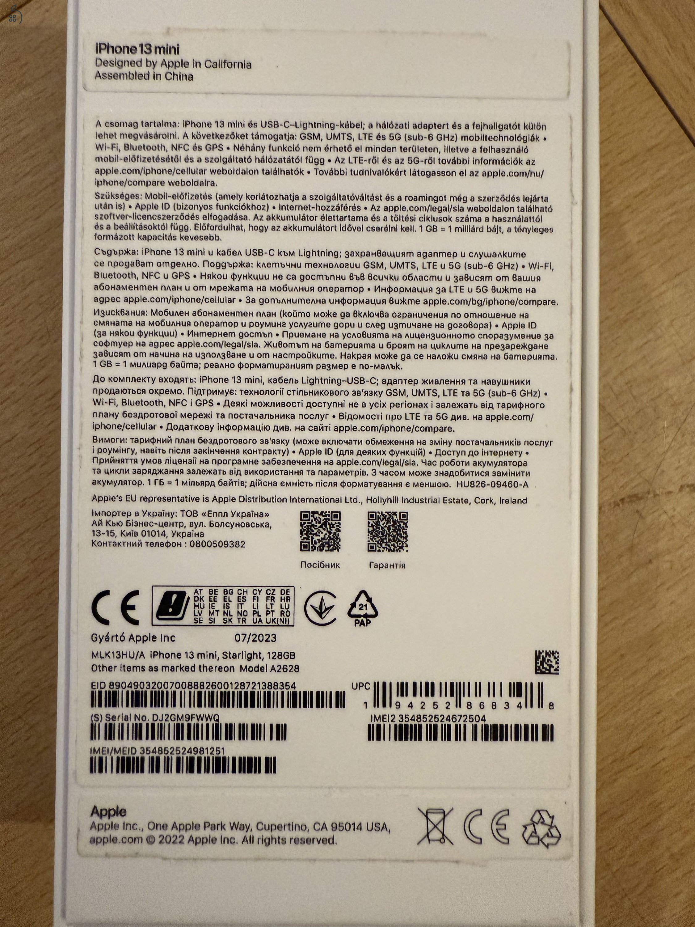 iPhone 13 mini, Starlight