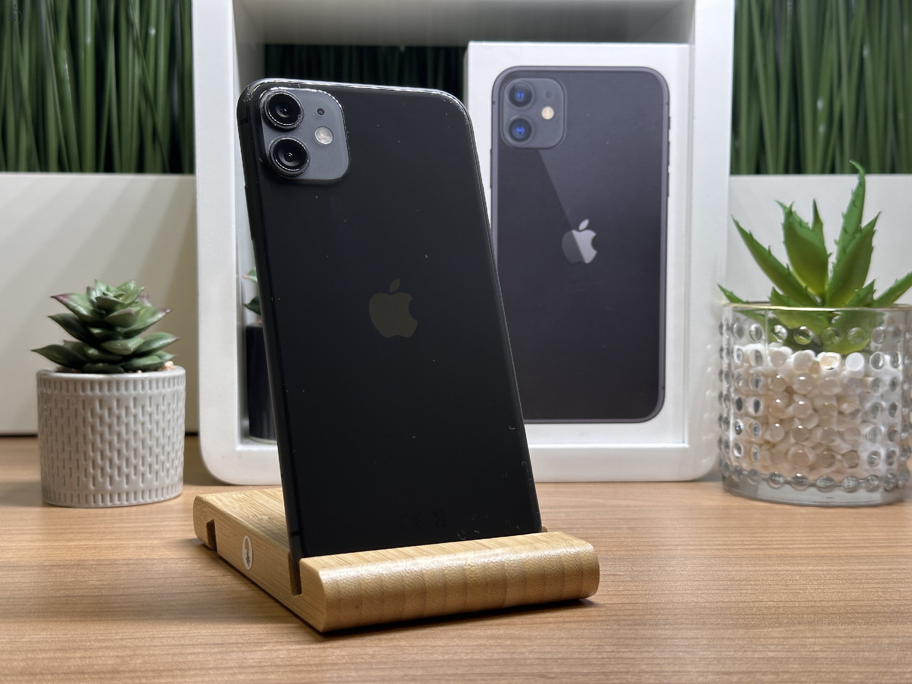  iPhone 11 128GB Fekete, Független - 1 Év Garancia, Számla 