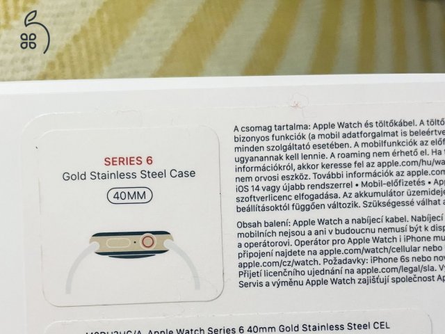 Apple Watch 6 40mm Gold Stainless Steel Cellular 